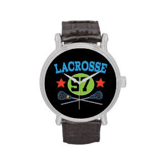 Lacrosse Jersey Number 97 Gift Idea Wrist Watch