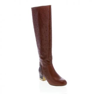 Deesigns Ostrich Embossed Leather Tall Boot