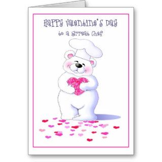 Chef Teddy Bear Valentine's Day Cards