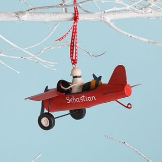 personalised flying snowman plane by chantal devenport designs