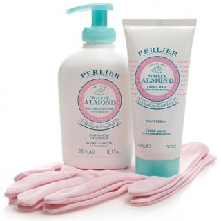 Perlier Hand Care Set with Gloves   White Almond AUTOSHIP
