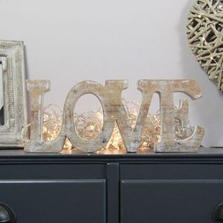 large wooden love decoration by lisa angel homeware and gifts
