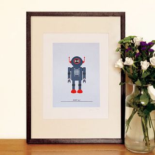 robot 'fig.3' silkscreen print by made by morris