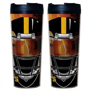 Pittsburgh Steelers NFL Travel Mugs with Lids   Set of 2