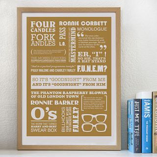 'so it's goodnight from me' typographic print by typaprint