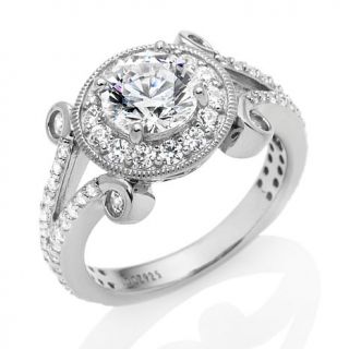 Jean Dousset 2.38ct Absolute™ Round with Pavé Frame Ring