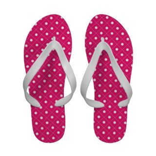 Pink Polka Dots Flip Flops