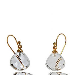 crystal teardrop gold earrings by amara amara