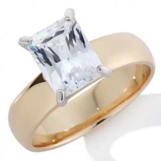 3ct Absolute™ Radiant Emerald Cut Wide Band Solitaire Ring
