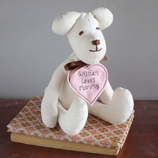 handmade teddy bear by milly and pip
