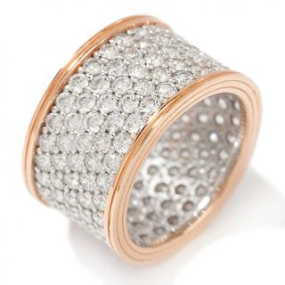 Absolute™ 2 Tone 5 Row Pavé Eternity Wide Band Ring