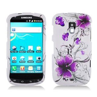 Aimo SAMR930PCIM241 Durable Hard Snap On Case for Samsung Galaxy S Aviator R930   1 Pack   Retail Packaging   Purple Flowers Cell Phones & Accessories