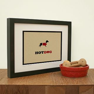 'hot dog' limited edition art print by the typecast gallery