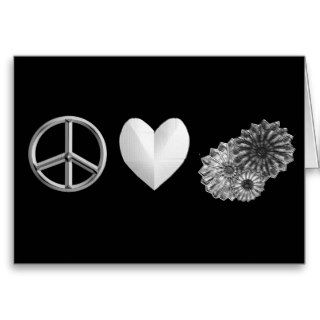 Peace Love Flower Power Card