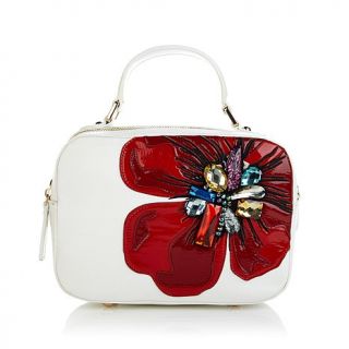 Sharif Floral Jewel Boxed Messenger with Leather Trim