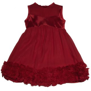 Paulinie Collection Girl's Red Rosette Dress Paulinie Collection Girls' Dresses