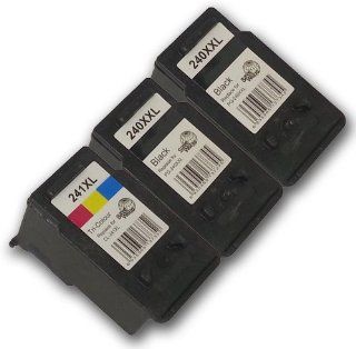 YoYoInk Compatible Set of 3 Pack Canon 240 XL 240XL Black & 241 XL 241XL Color Ink Cartridge for Canon PIXMA MG3220 MX432 MG2220 MX452 MX512 MG2120 MG3120