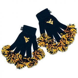 NCAA Spirit Fingerz All in One Pom Pom Gloves   West Virginia