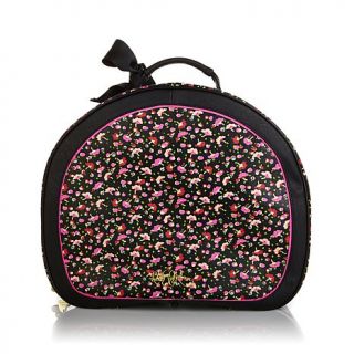 Betsey Johnson Printed Train Case with Ribbon Detail