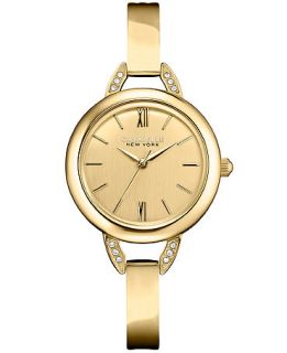 Caravelle New York by Bulova Womens Gold Tone Stainless Steel Bangle Bracelet Watch 21mm 44L129   Watches   Jewelry & Watches