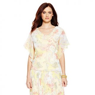 Antthony Connie Gail Chiffon Draped Blouse