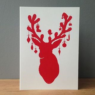 reindeer christmas cards pack of eight by have a gander