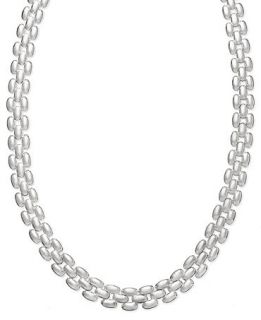 Giani Bernini Sterling Silver Polished Link Necklace   Necklaces   Jewelry & Watches