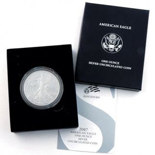 2007 BU Satin Finish Silver Eagle Coin