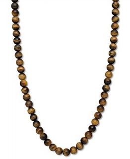 14k Gold Necklace, Tigers Eye Strand Necklace (190 ct. t.w.)   Necklaces   Jewelry & Watches
