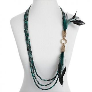 RAVEN by Raven Kauffman Jasper and Crystal 38" Necklace