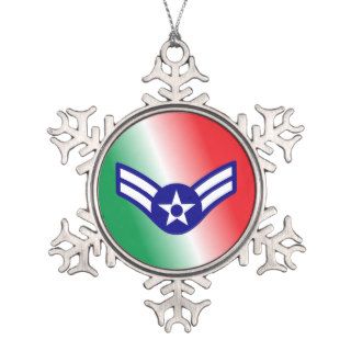US Air Force A1c 1st Pewter Snowflake Ornament