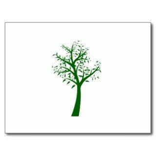 Green tree simple design eco.png postcard
