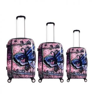 Neo Cover Traveling Butterfly Hardside Spinner 3 piece Expandable Luggage Set