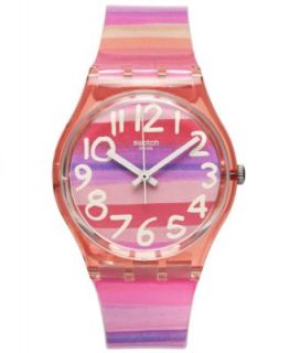 Swatch Watch, Unisex Swiss Color the Sky Rainbow Plastic Strap 34mm GS124   Juniors