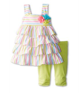 Kate Mack Garden Stripe Tunic & Legging (Toddler) Multi