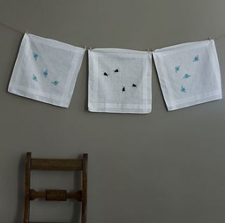 beetle and bee hankies by roost living