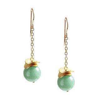 aventurine apple of my eye earrings by chupi