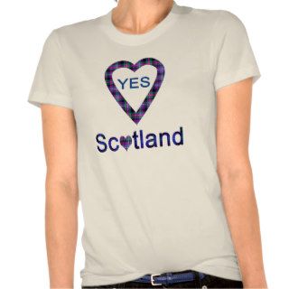 Yes Scotland Tartan Heart T Shirt