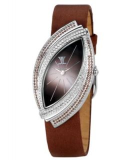 Le Vian Womens Cardona Chocolate Diamond (3 1/4 ct. t.w.) Brown Satin Strap 27x55mm   Bracelets   Jewelry & Watches