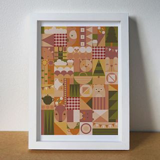 teddy bears picnic print by room of imagination
