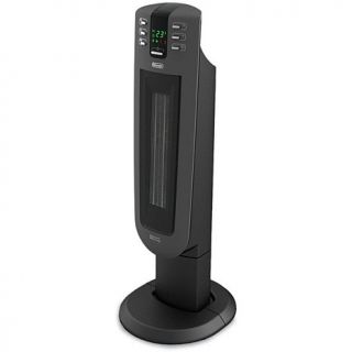 28" Tower Ceramic Heater with Remote Control   Black/Gray