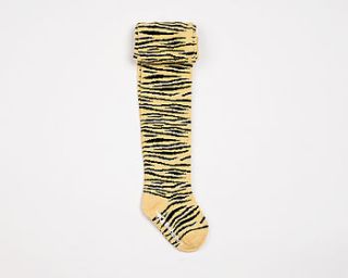 baby tiger print tights by diddywear