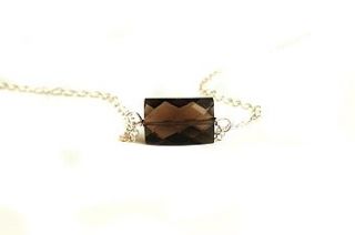 smoky quartz solitaire pendant necklace by prisha jewels