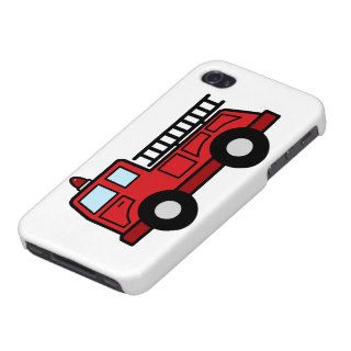 Cartoon Clip Art Firetruck Emergency Vehicle Truck iPhone 4/4S Case
