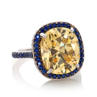 Jean Dousset 8.26ct Absolute™ Canary and Created Sapphire Sterling Silver
