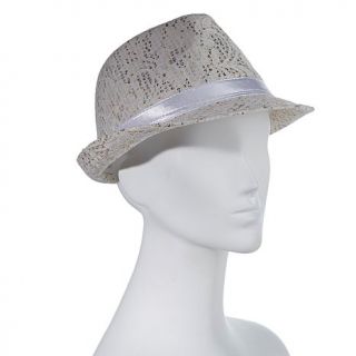 Joan Boyce Sequin and Lace Fedora Hat