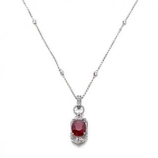 Colleen Lopez Ruby and Gemstone Sterling Silver "Queen B" Pendant wit