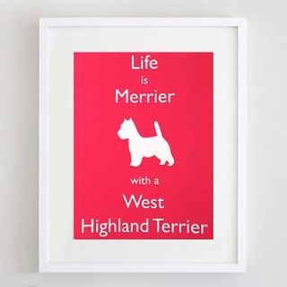 west highland terrier print by forever foxed