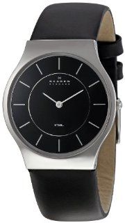 Skagen Men's Black Leather Watch #233LSLB Skagen Watches