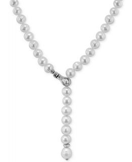 Honora Style Cultured Freshwater Pearl Y Shaped Necklace (7x12mm) in Sterling Silver   Necklaces   Jewelry & Watches